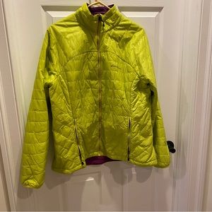 XL reversible Eddie Bauer neon puffy coat